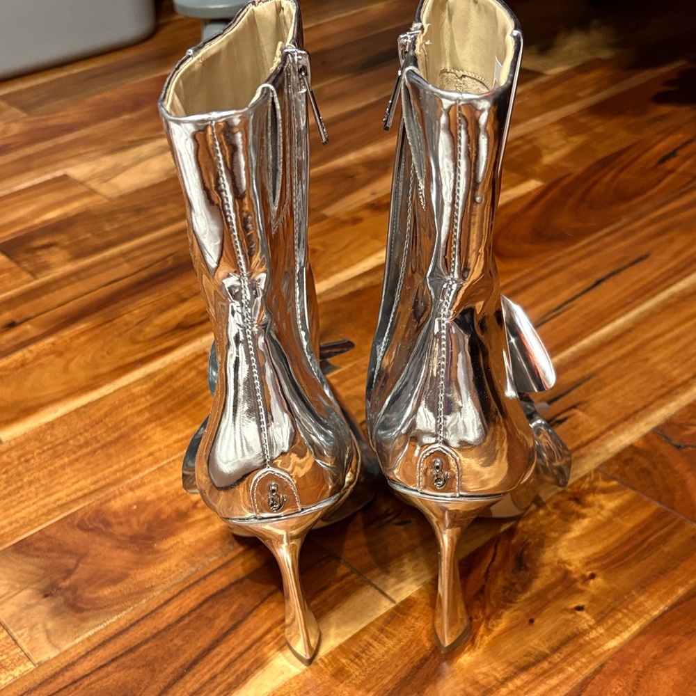 Sam Edelman Esmae High-Gloss Ankle Boots - Picture 4 of 6
